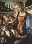 Sandro Botticelli Madonna and Child with two Angels (mk36) oil painting on canvas